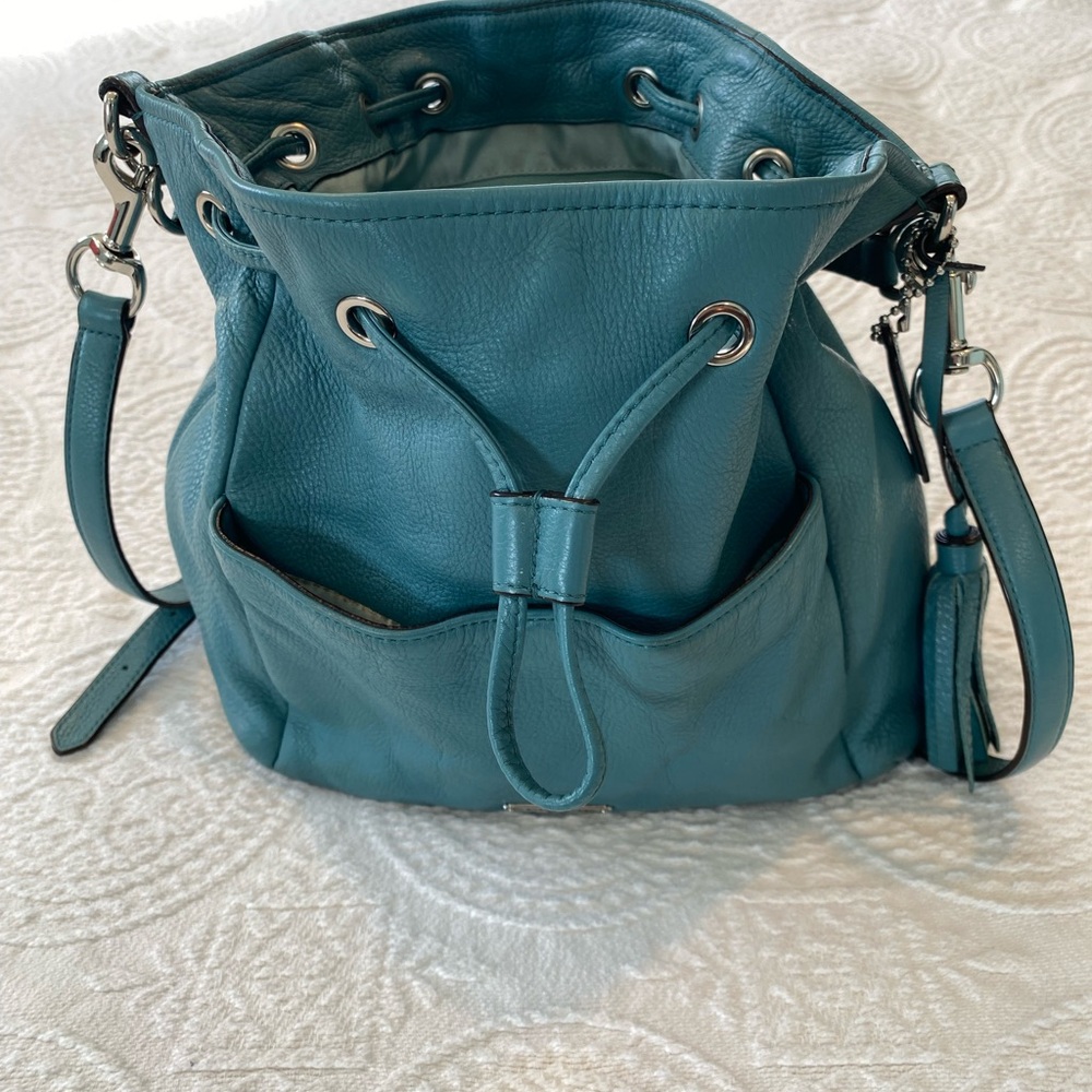 Coach slouchy bag Aqua leather